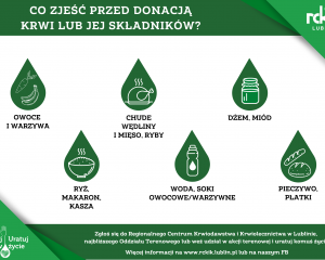 Co jeść przed donacją